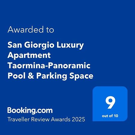 San Giorgio Luxury Apartment Taormina-Panoramic Pool & Parking Space Exteriör bild