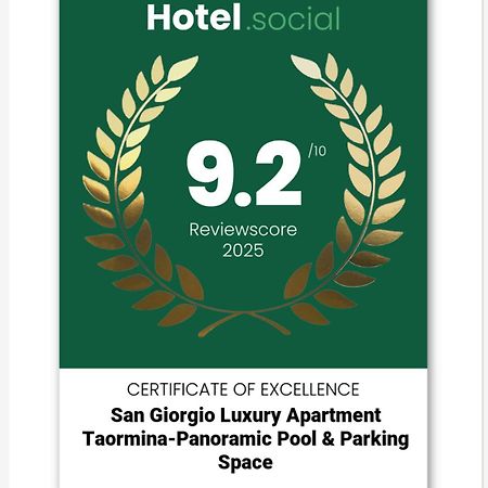 San Giorgio Luxury Apartment Taormina-Panoramic Pool & Parking Space Exteriör bild