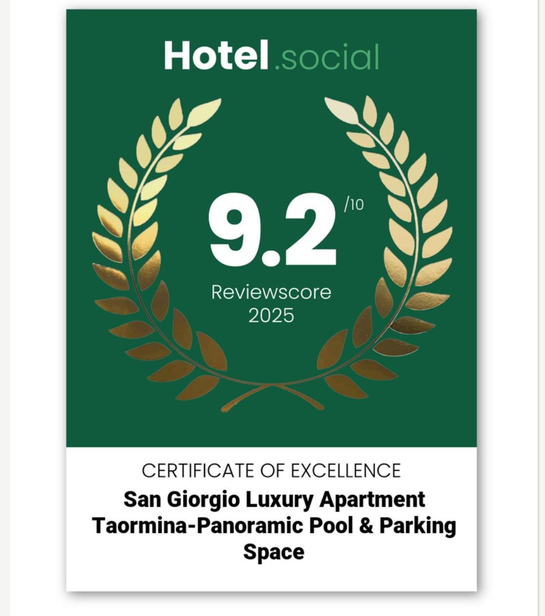 San Giorgio Luxury Apartment Taormina-Panoramic Pool & Parking Space Exteriör bild